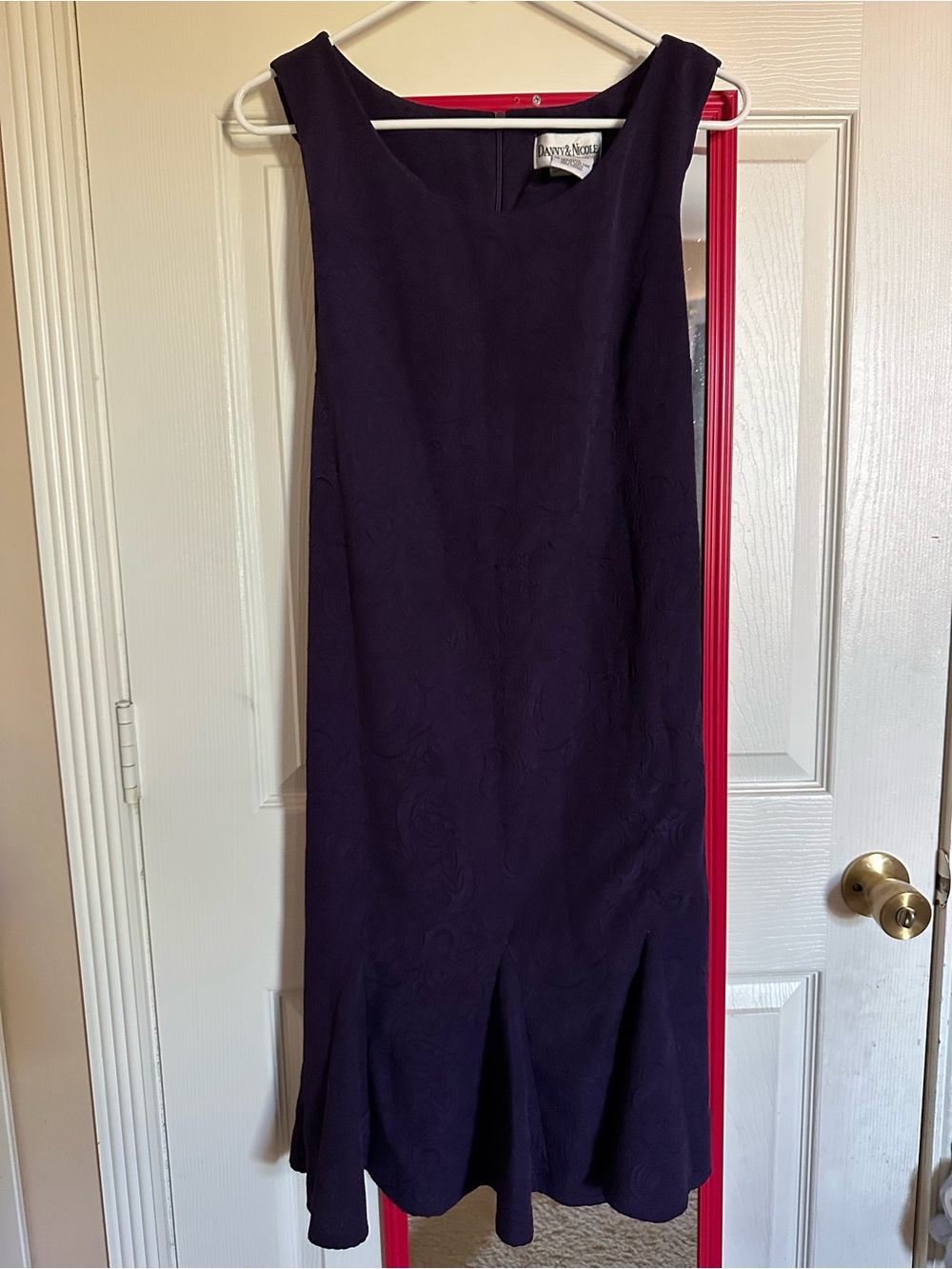 Danny & Nicole Deep Purple Sleeveless Midi Dress